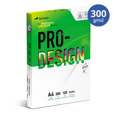 Hârtie pentru tehnica de birou PRO DESIGN, A4, 125 l, 300 g/m2, clasa A++ 417 фото