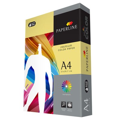 Hirtie colorata A4 Paperline YELLOW 160gr, galbena (1foaie) 12 фото